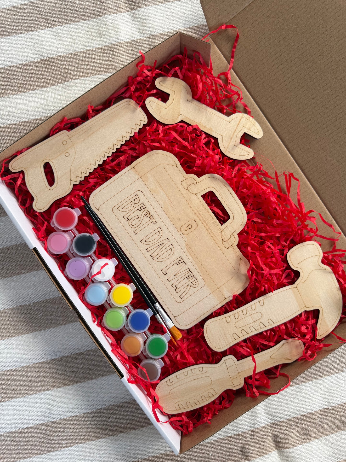Best Dad Ever Toolbox Wooden Painting Kit
