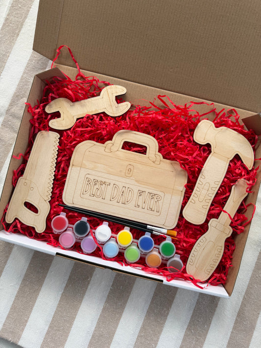 Best Dad Ever Toolbox Wooden Painting Kit
