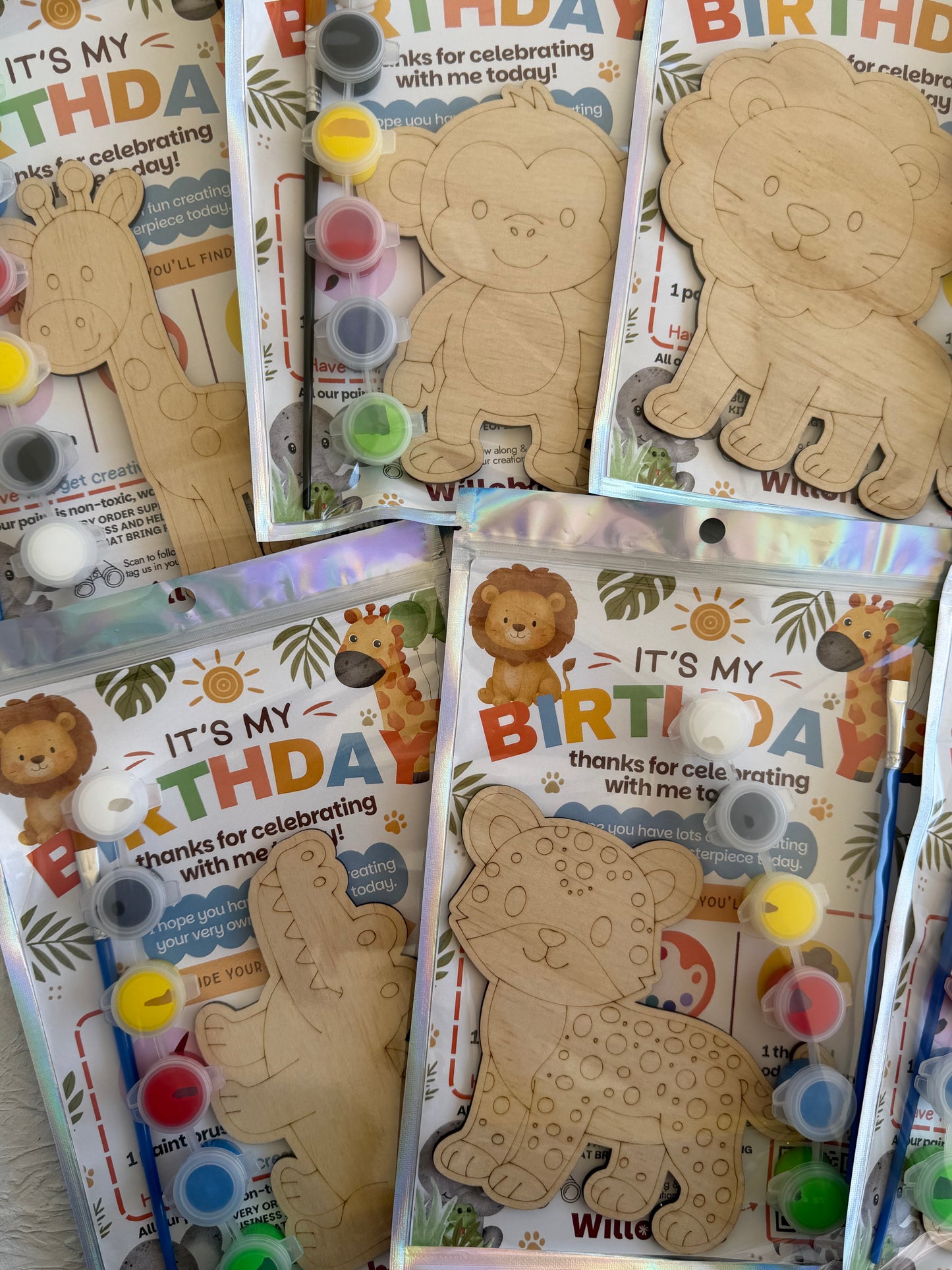 Safari Animal Themed Party Favours