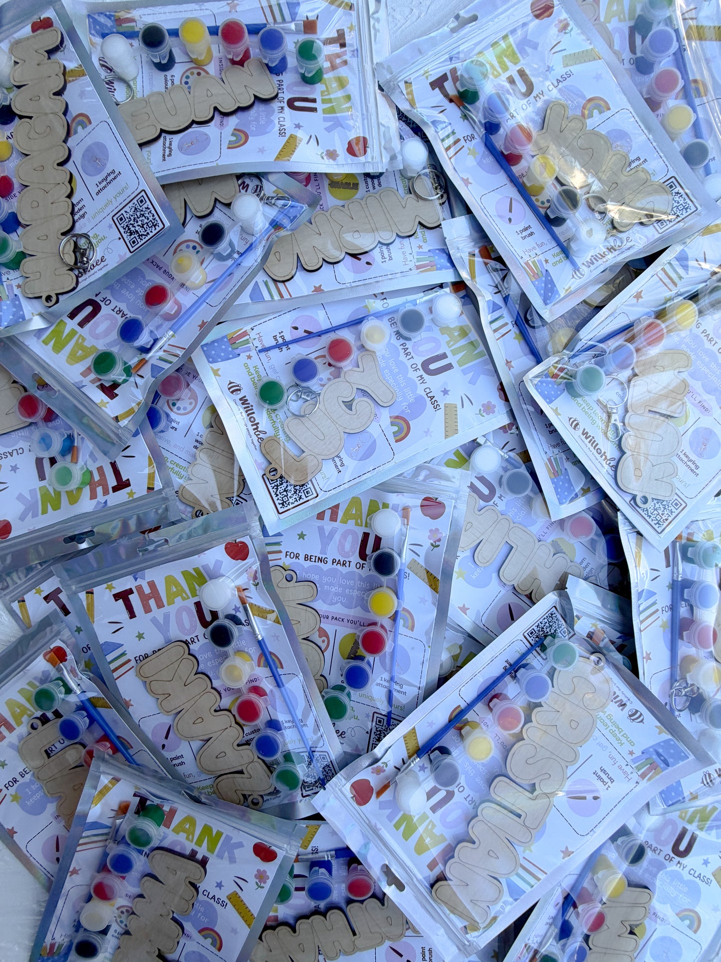Personalised Paint Your Own Name Keyring – Student Gift Kit