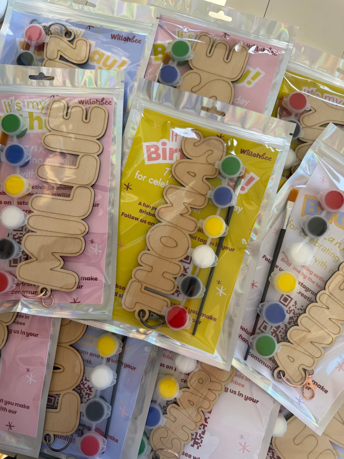Customised Party Favour Keyrings