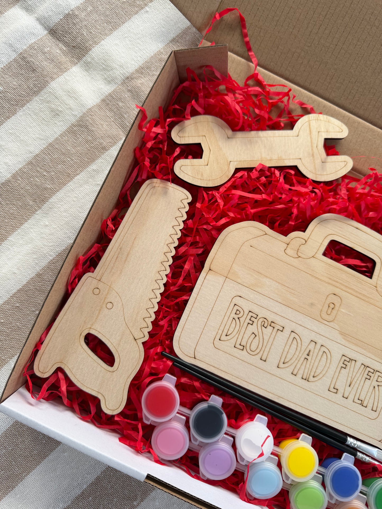 Best Dad Ever Toolbox Wooden Painting Kit