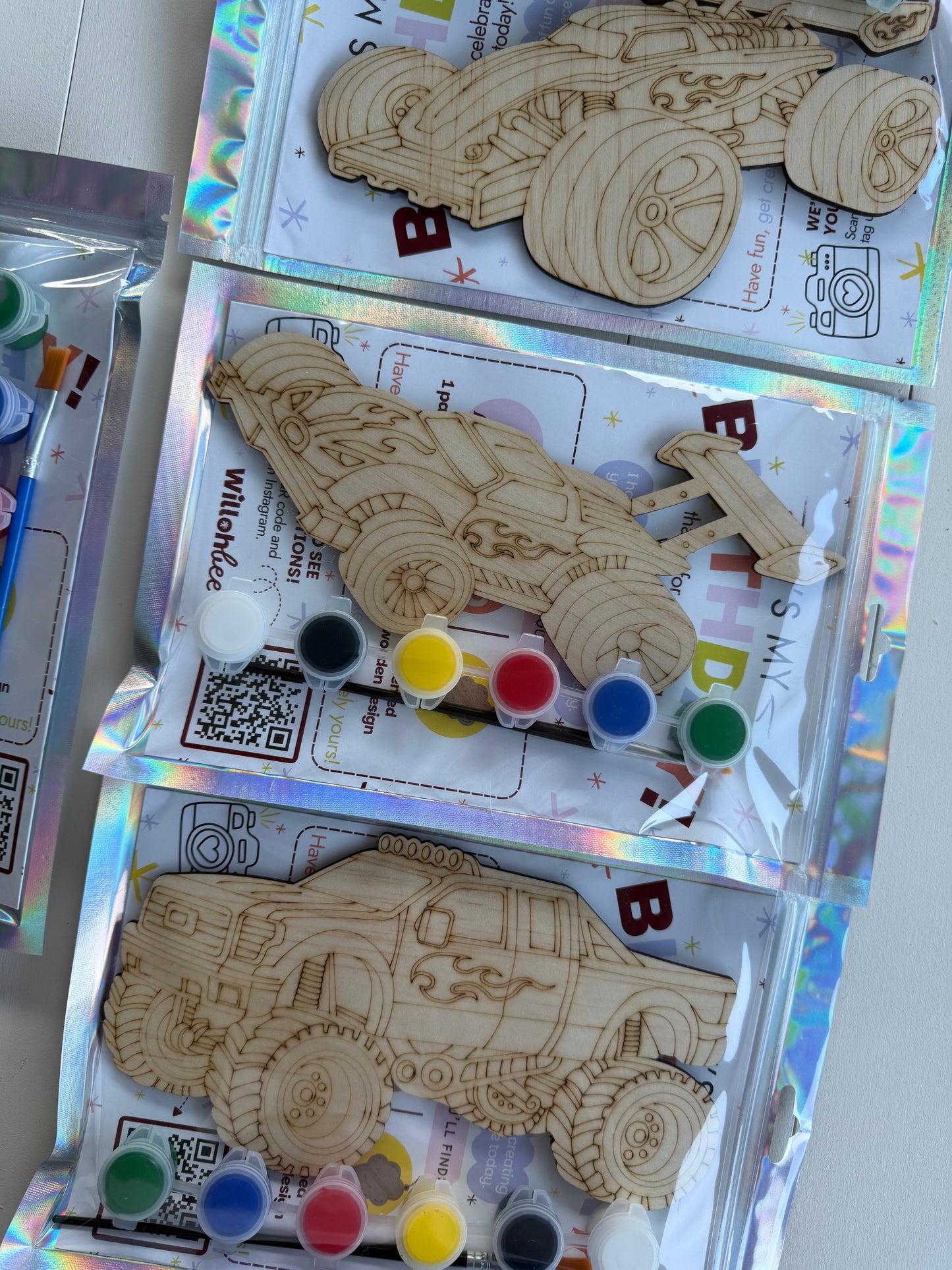 Speedy Cars Wooden Party Favours