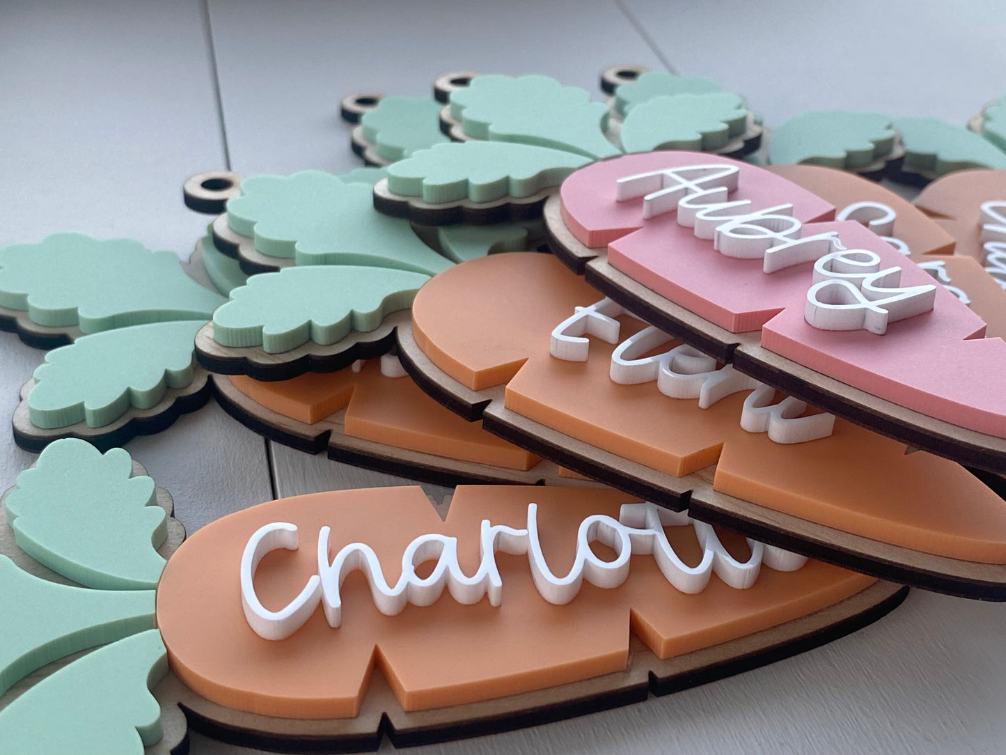 Easter Themed Carrot Name Tags