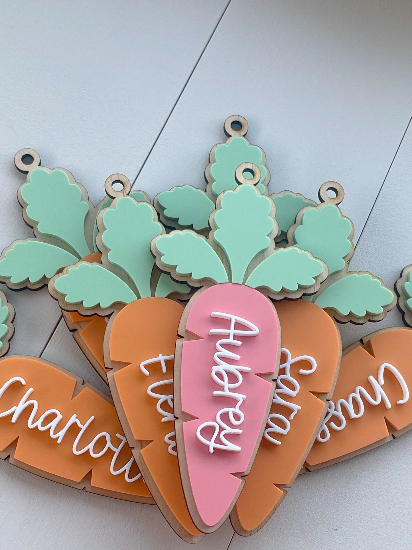 Easter Themed Carrot Name Tags