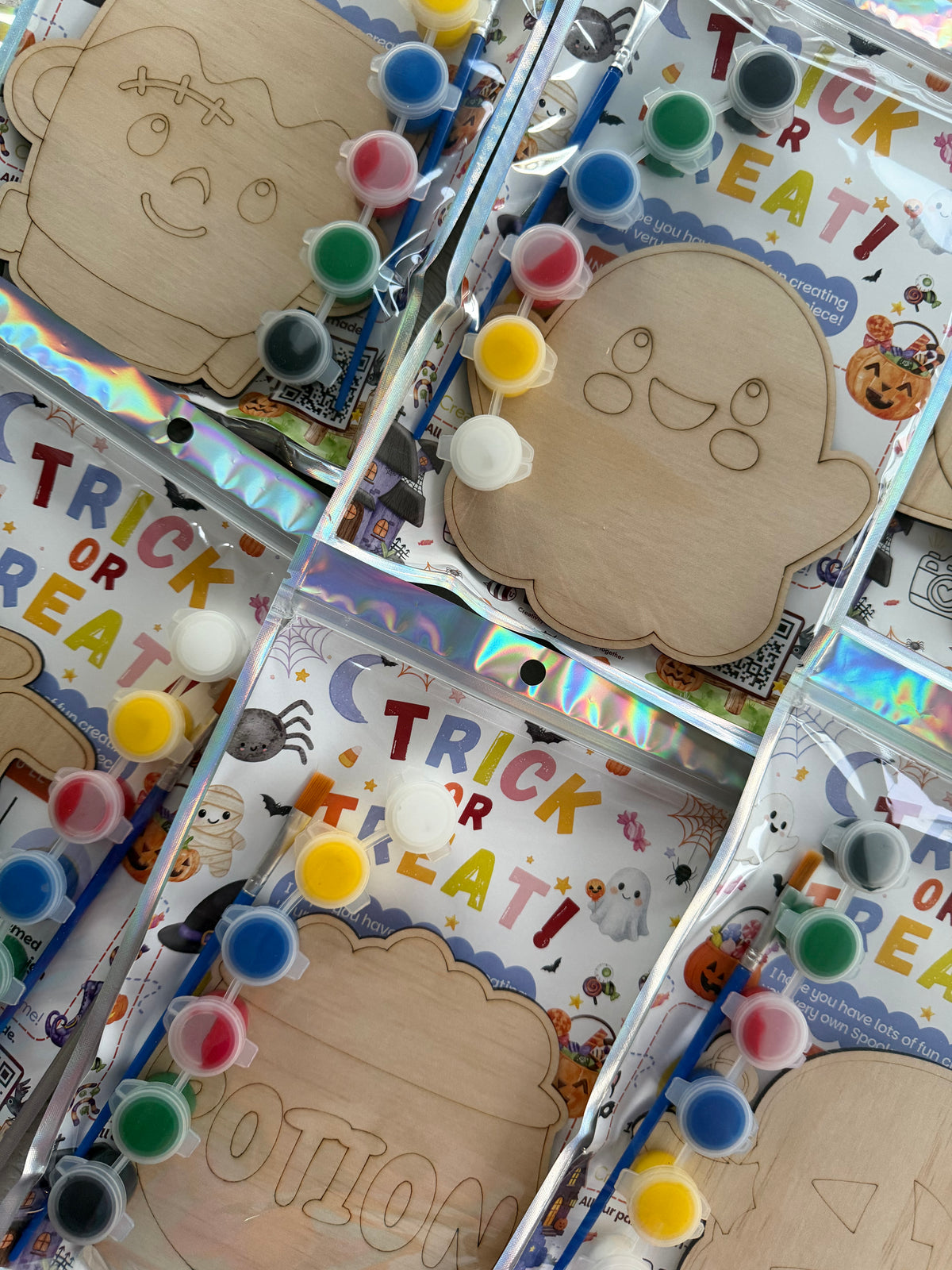 Trick or Treat Wooden Party Favours – Non Candy Halloween Treats