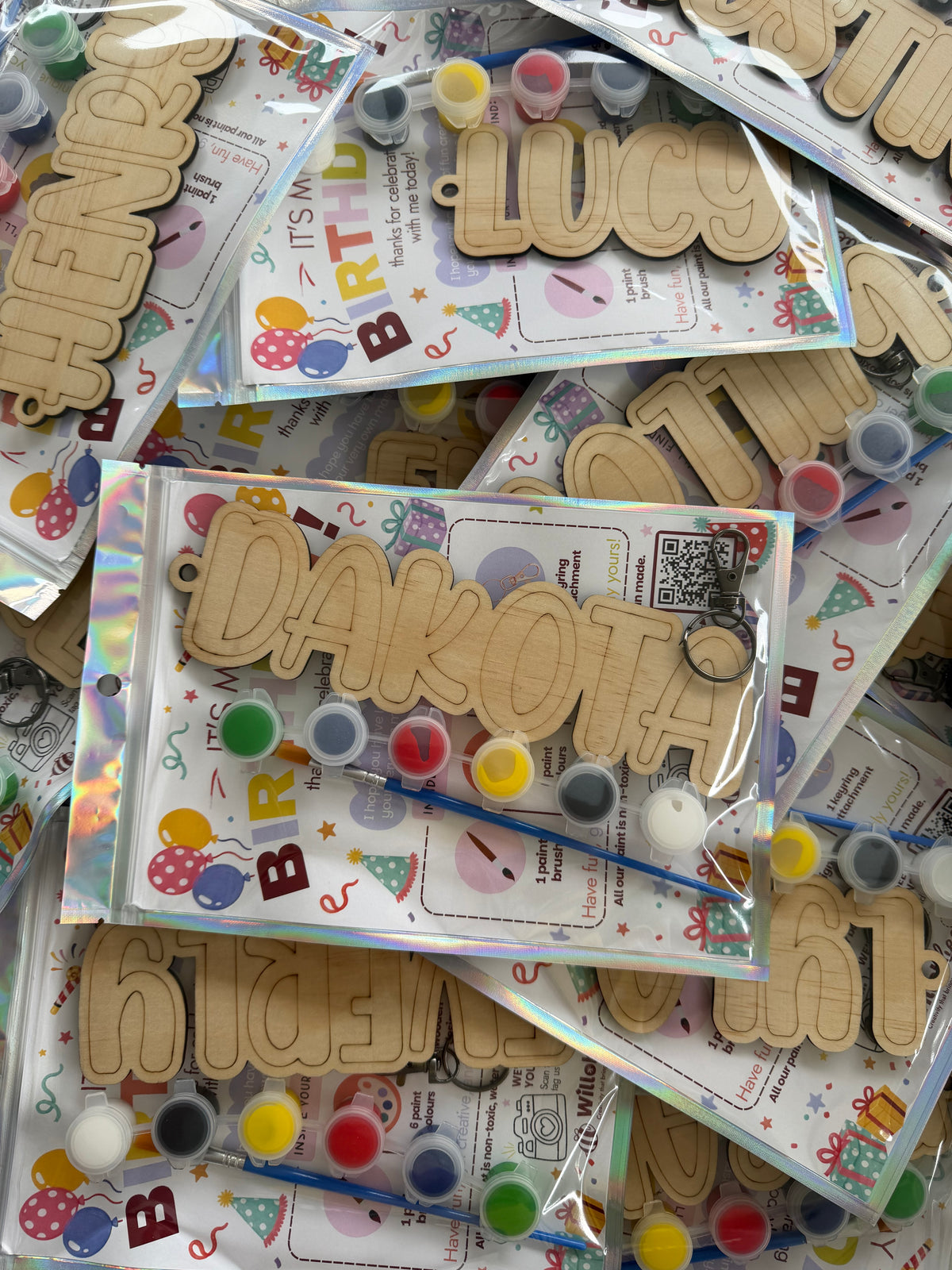 Customised Party Favour Keyrings