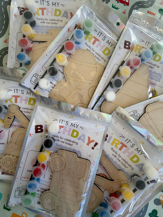 Construction Themed Birthday Party Favours