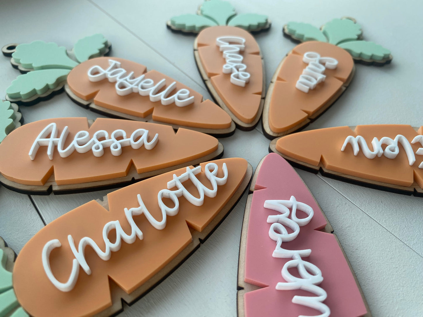 Easter Themed Carrot Name Tags