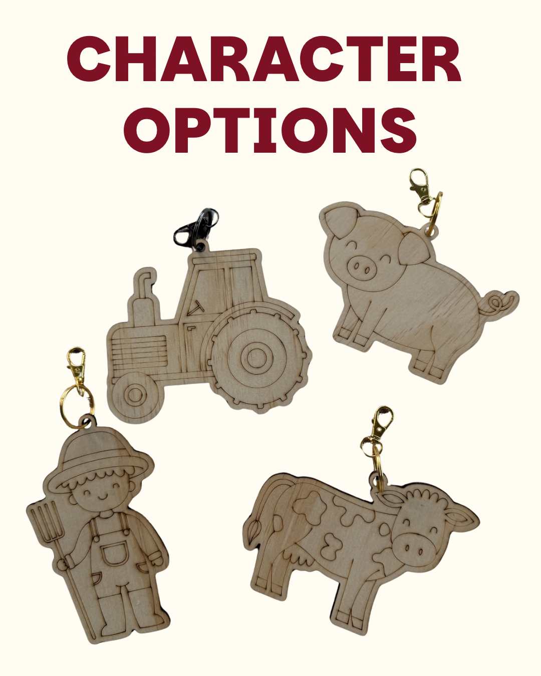 Farm Animal Wooden Party Favours