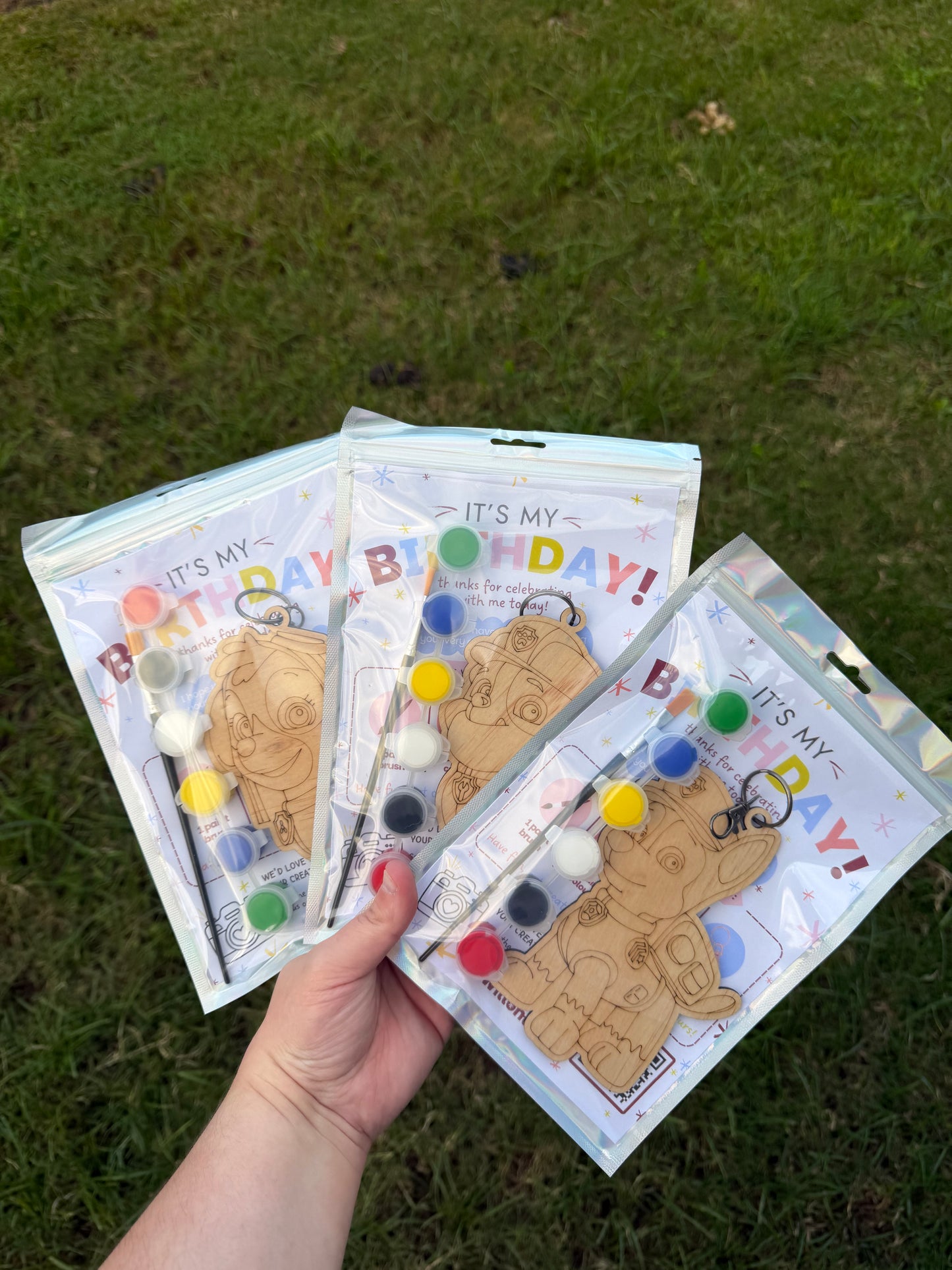 Adventure Pups Wooden Party Favours