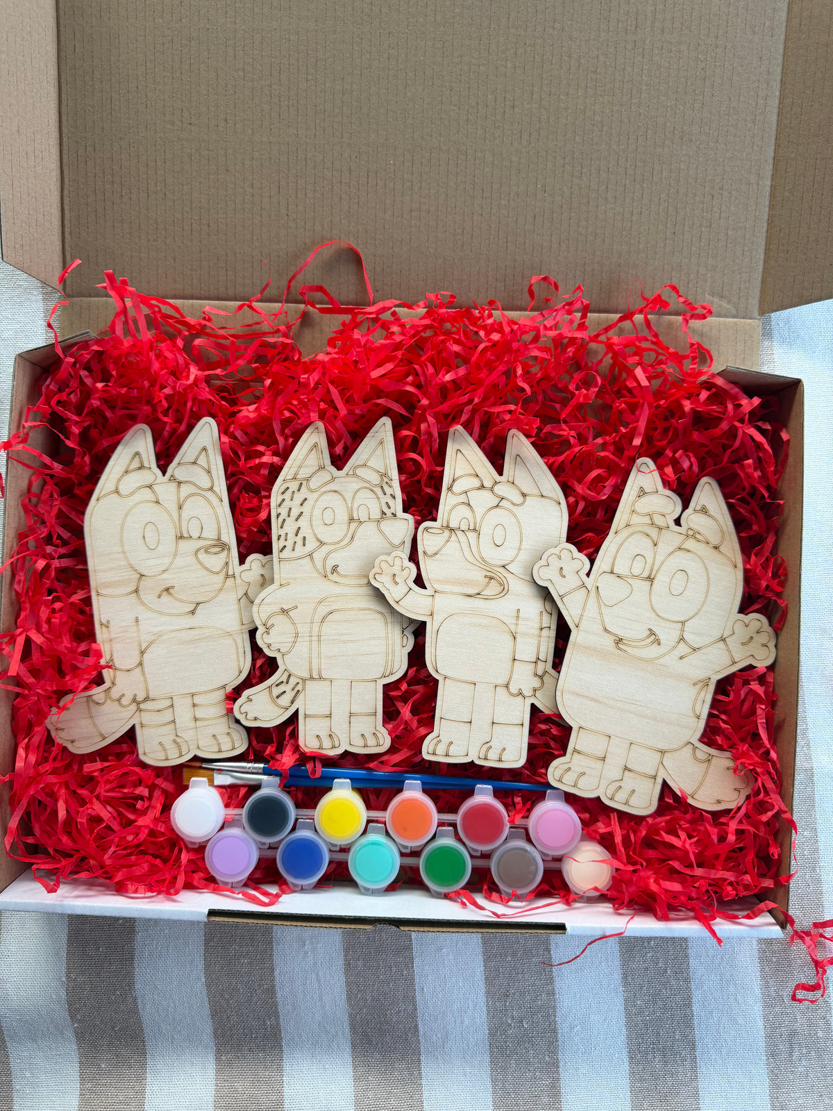 Blue Dog Inspired Wooden Painting Kit