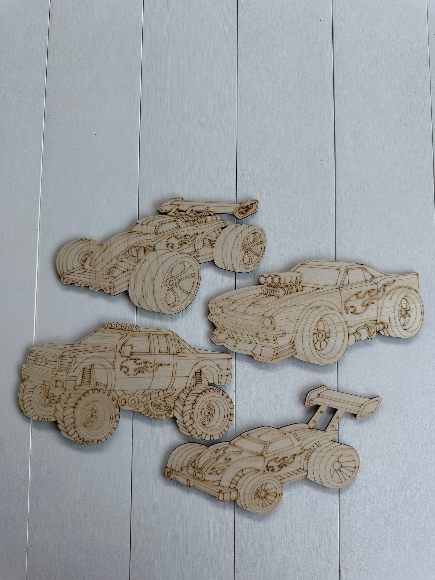 Speedy Cars Wooden Party Favours