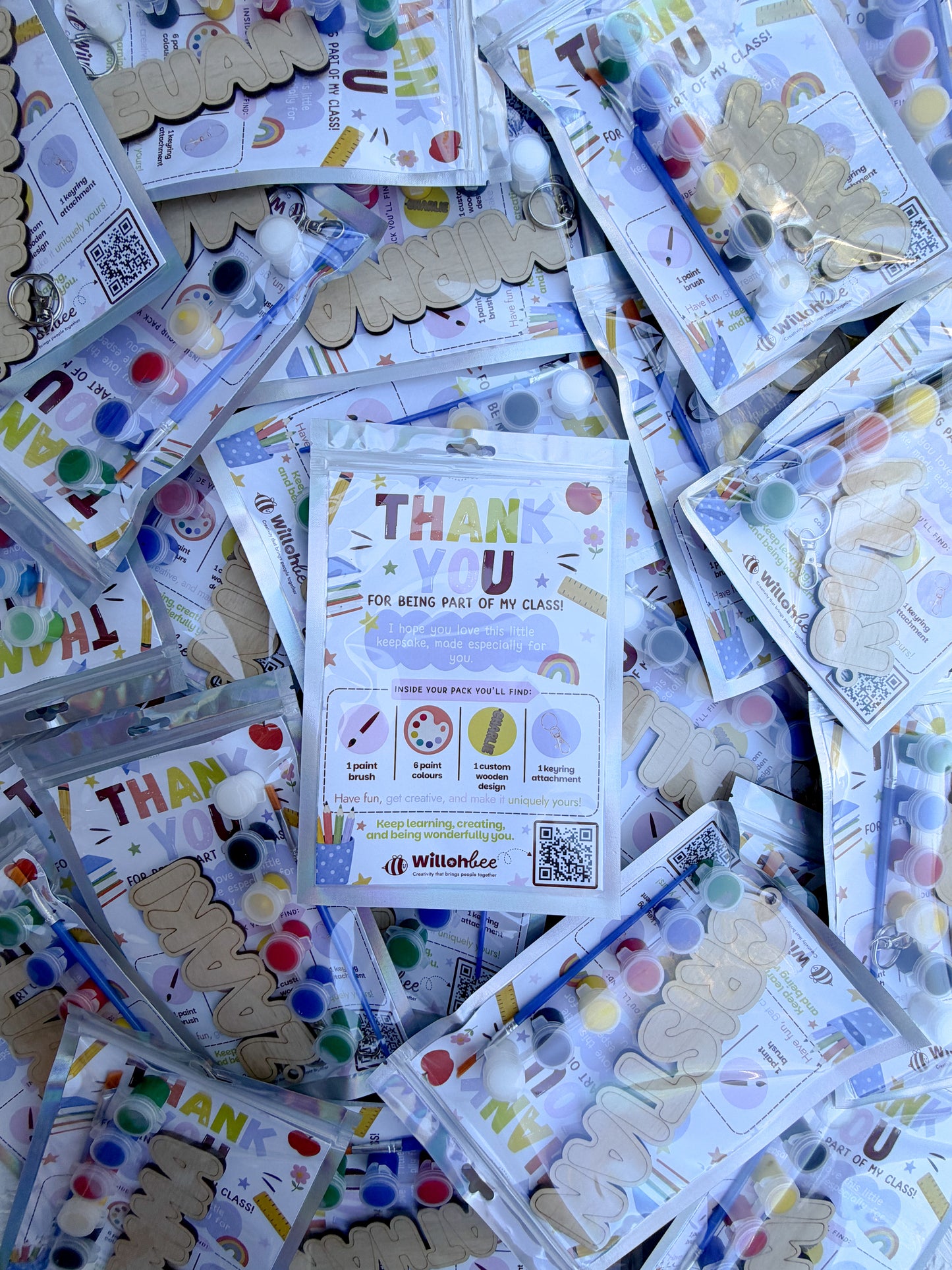 Personalised Paint Your Own Name Keyring – Student Gift Kit