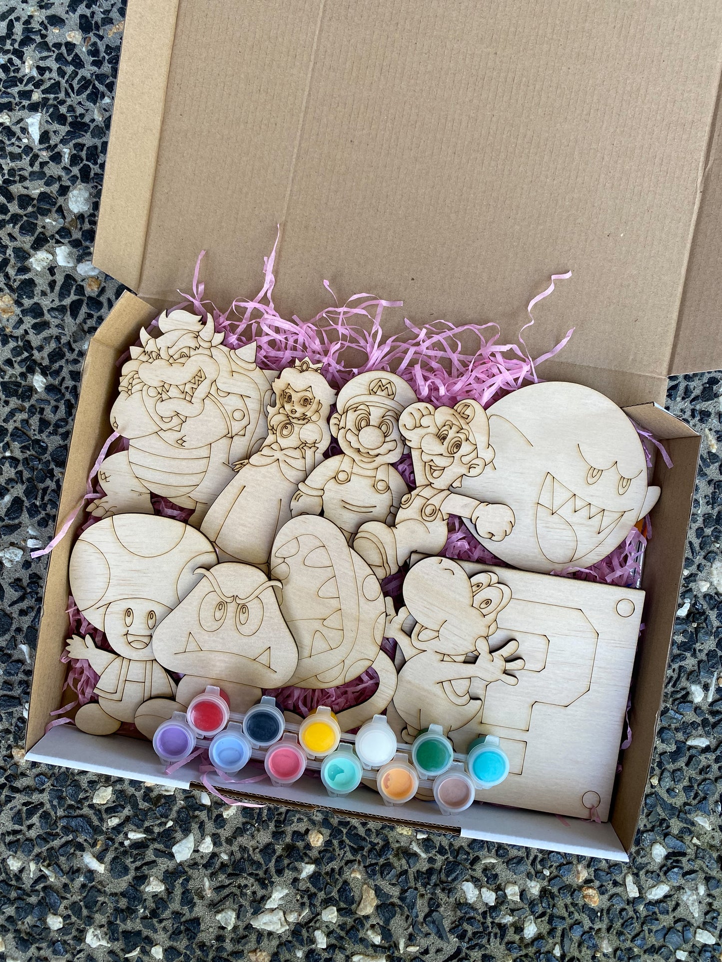 Mario Inspired Wooden Painting Kit