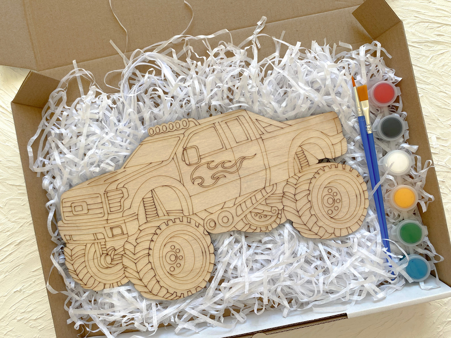 Rev & Race Wooden Car Painting Kit