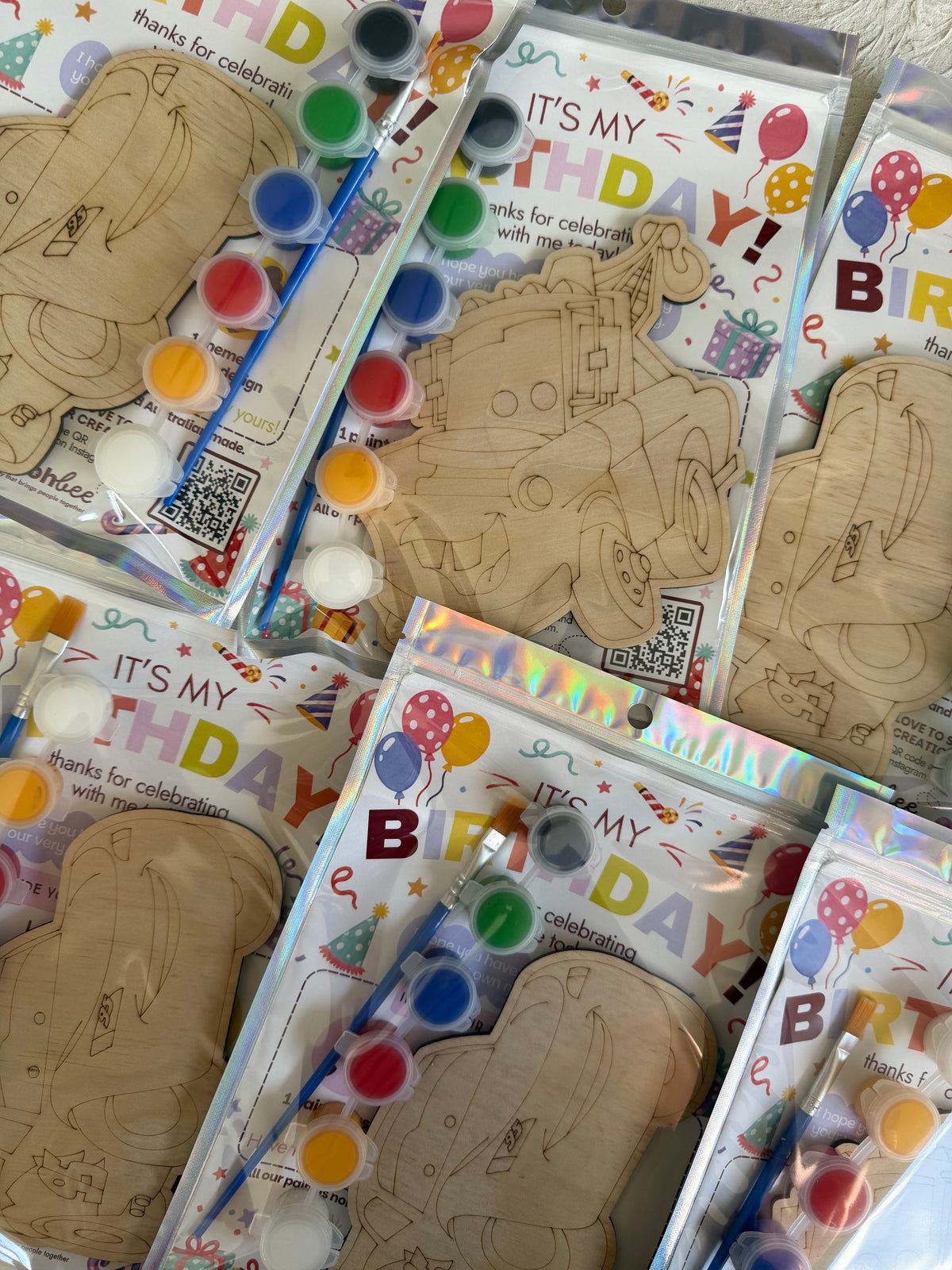 Lightning and Friends themed Party Favours