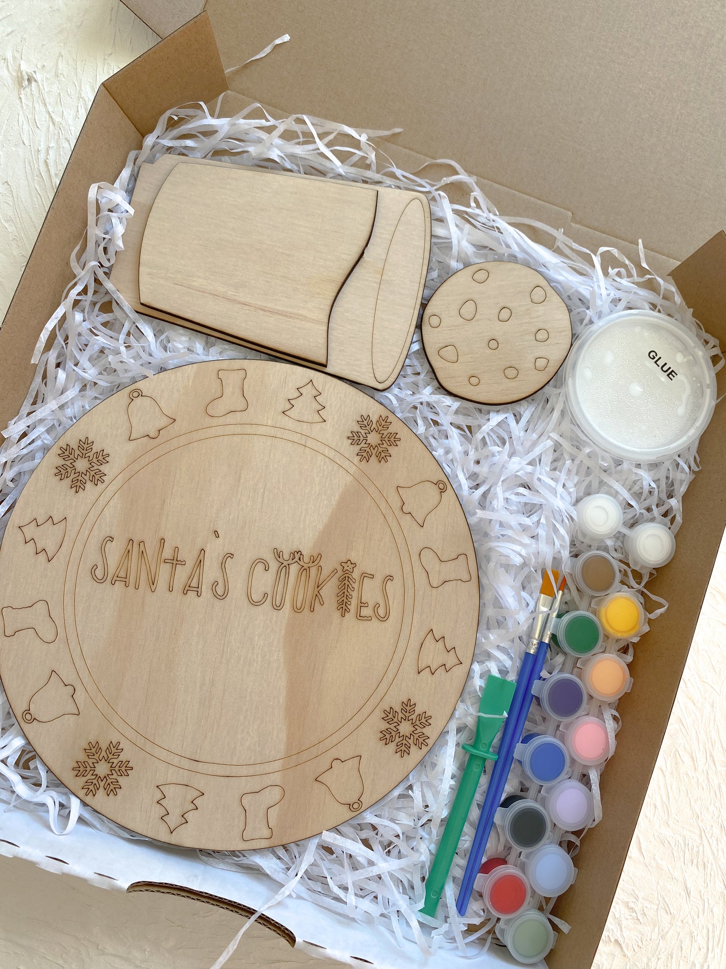 Santa’s Cookies Plate Painting Kit – DIY Christmas Eve Keepsake