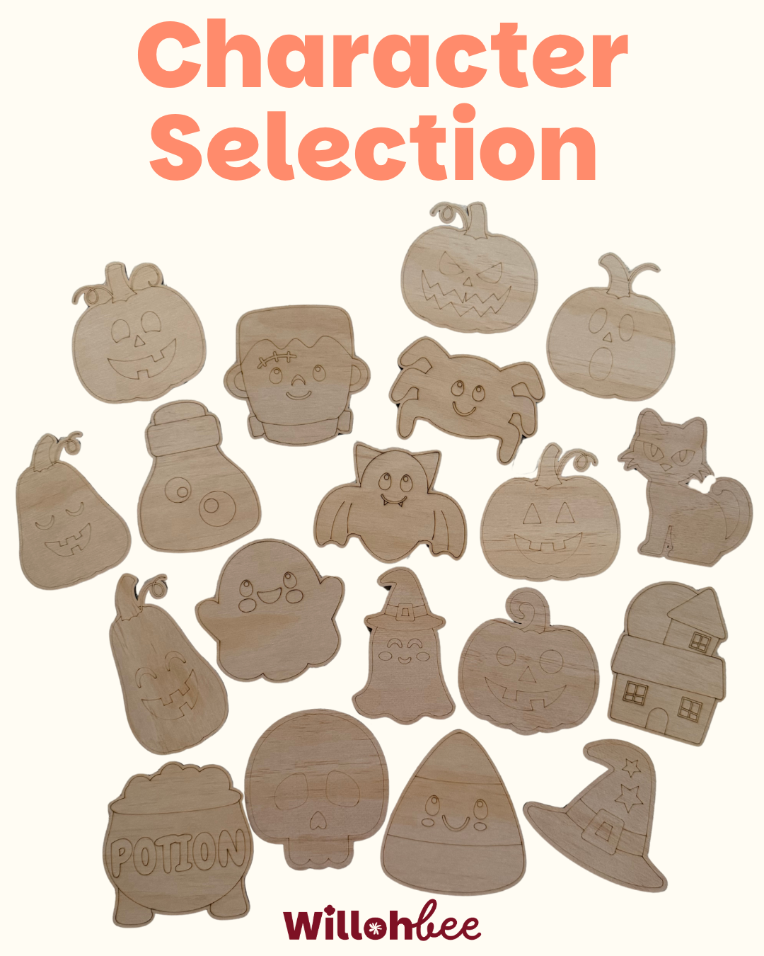 Trick or Treat Wooden Party Favours – Non Candy Halloween Treats